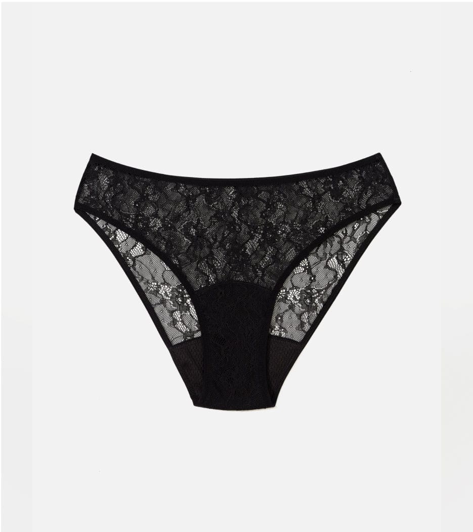 All Lace Brief - Recyceltes Nylon - Schwarz