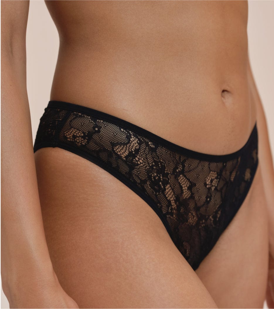 All Lace Brief - Recyceltes Nylon - Schwarz