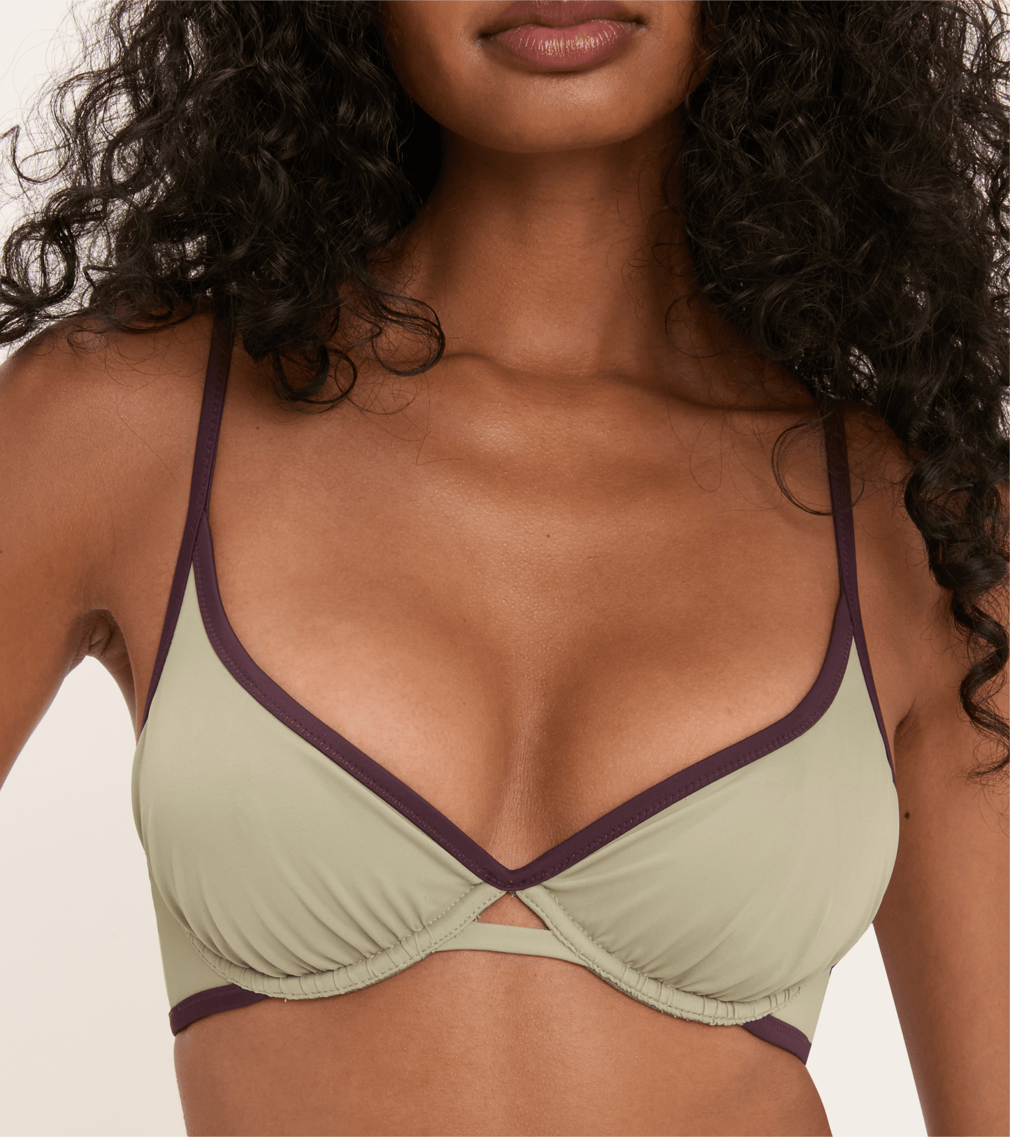 Bademode - Mit Bügel - Oberteil - Olivgrün