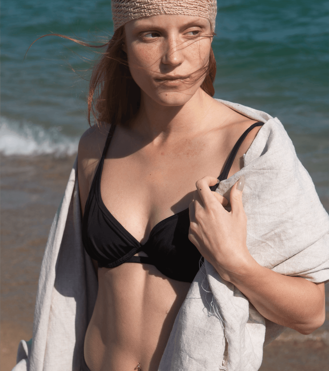 Bademode - Mit Bügel - Oberteil - Schwarz