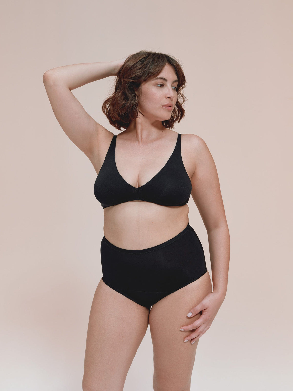 High-Waist - Recyceltes Nylon - Schwarz