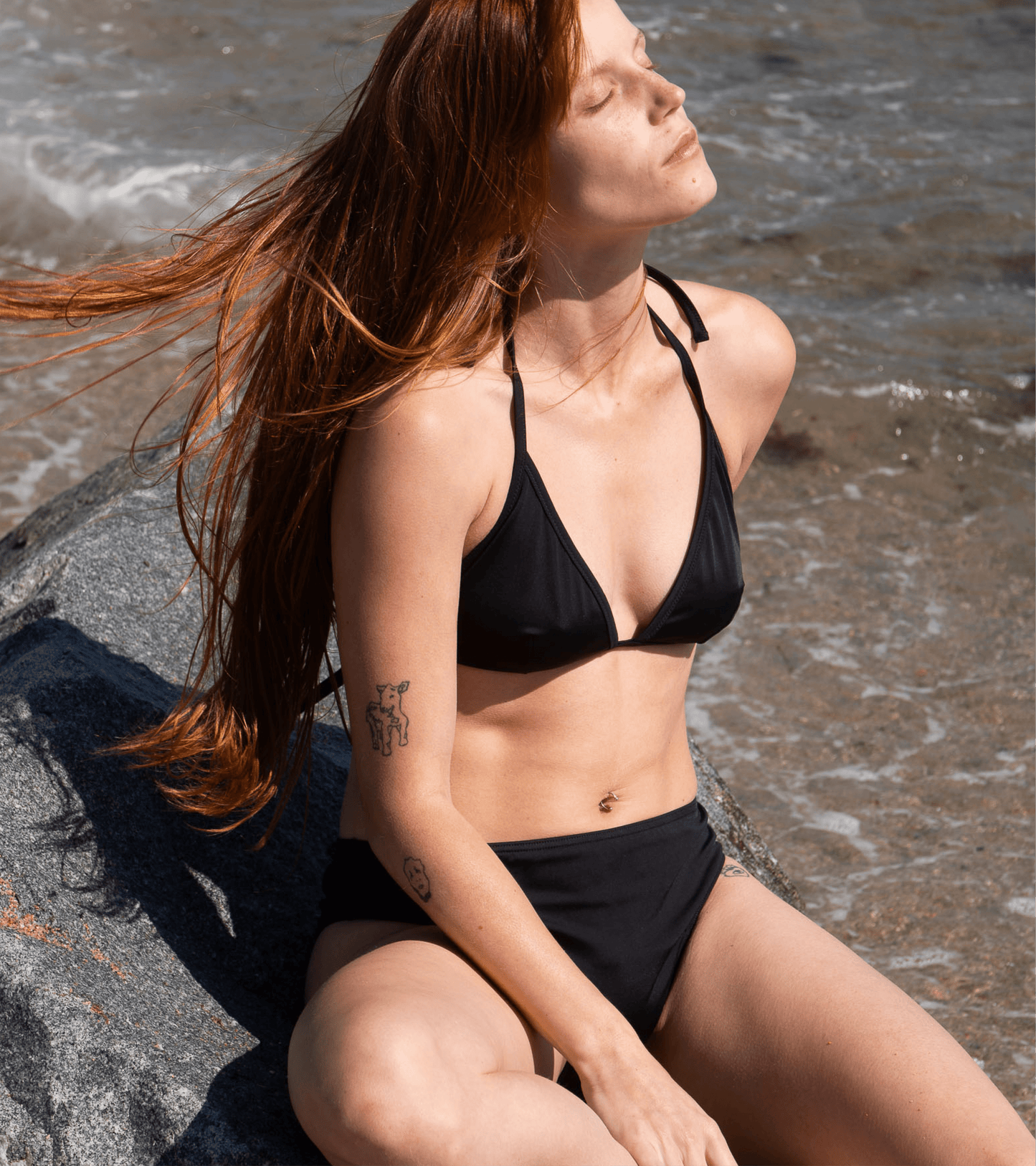 Perioden-Bademode - Brief - Schwarz