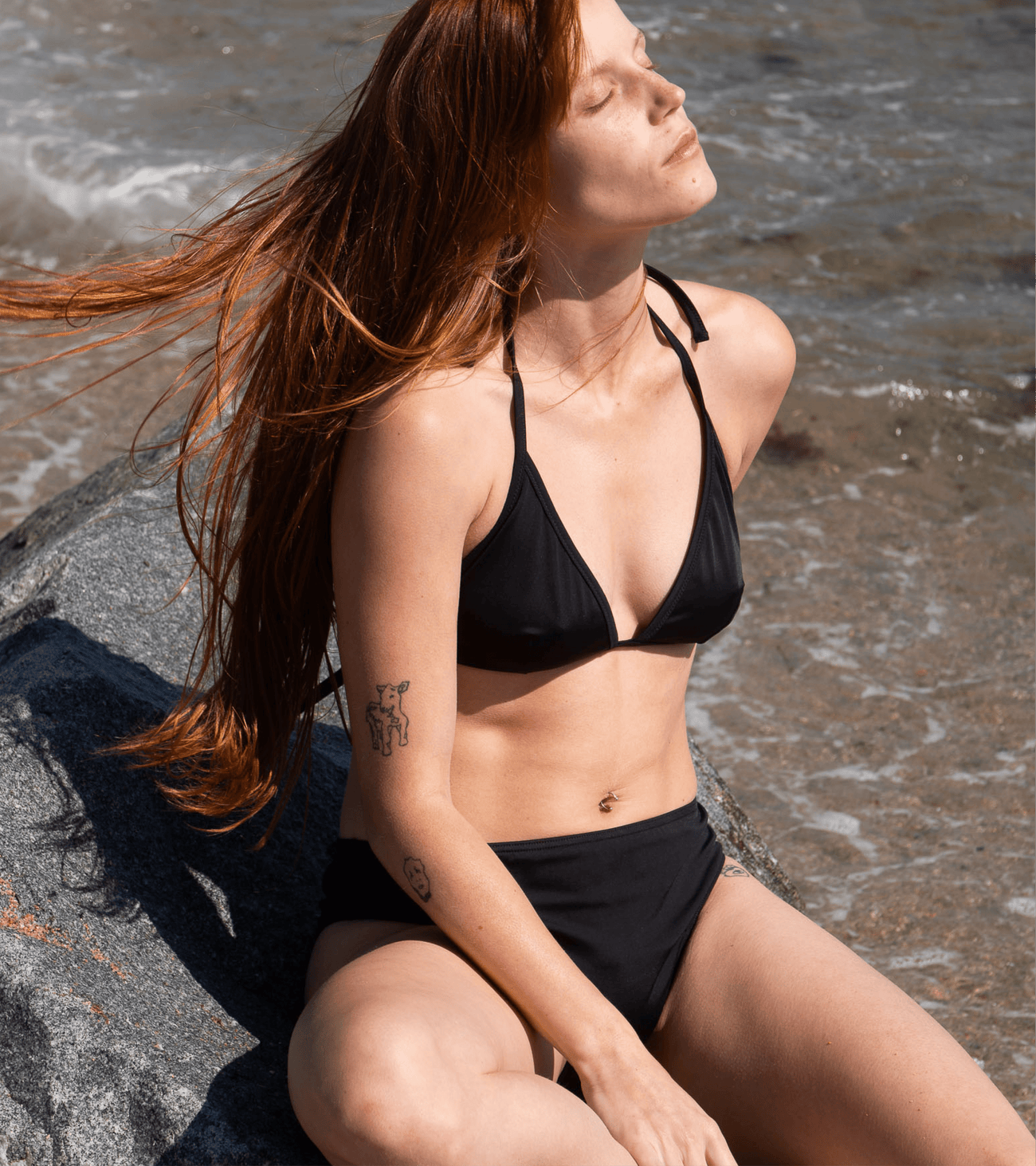 Perioden-Bademode - Brief - Schwarz